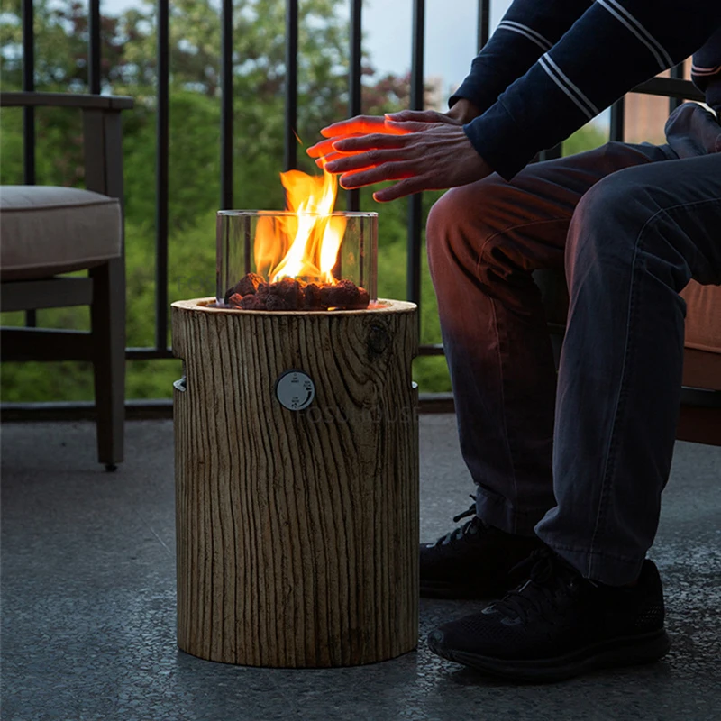 Mechanical Patio Heaters For Courtyard Garden Outdoor Heating Supplies  Decorate Cylinder Household Propane Fireplaces Heaters - AliExpress