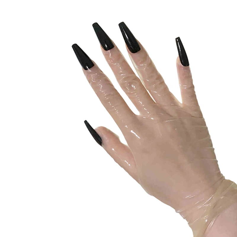 Cosplay Costumes Cosplay Gloves Kigurumi Pajamas Latex Gloves Transparent Latex Gloves Oil Shiny Glossy Ultra-Thin High Elastic With Long Nails Manicure kigurumi