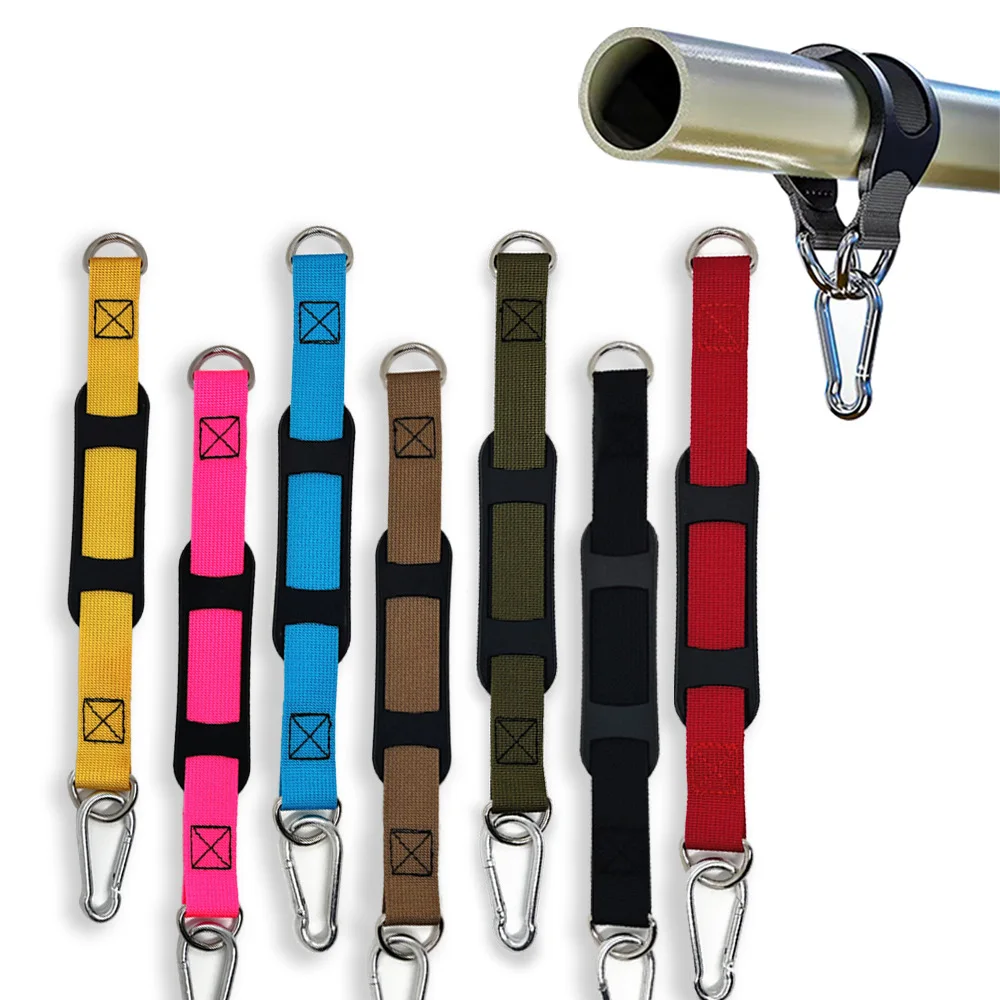 Multi-Purpose Black Nylon Sling with Metal Hook - Durable Gym and Outdoor Accessory
