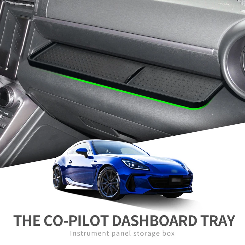 

Car Co-Pilot Glove Box Storage Box Organizer TPE Dashboard Stowing Tray For Subaru BRZ Toyota GR86 2021 2022 Interior Accessory