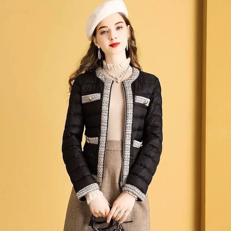 Fashion Celebrity Temperament Down Coat Women's Short New Autumn and Winter Small Fragrance White Duck Down Coat