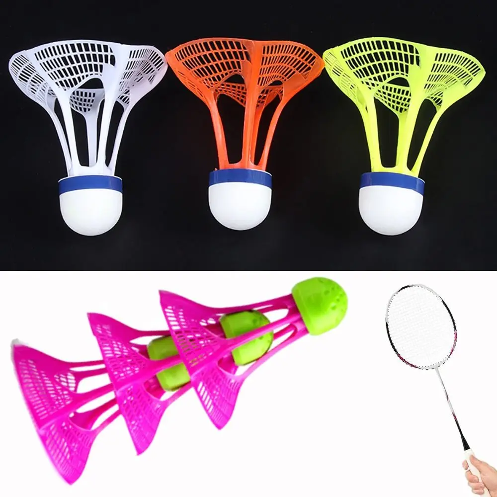 Badminton Shuttlecock Badminton Ball 3PCS Nylon Stable Multicolor Sport Supplies Wind Resistance Shuttlecock Ball Windproof Badminton Training Accessoires