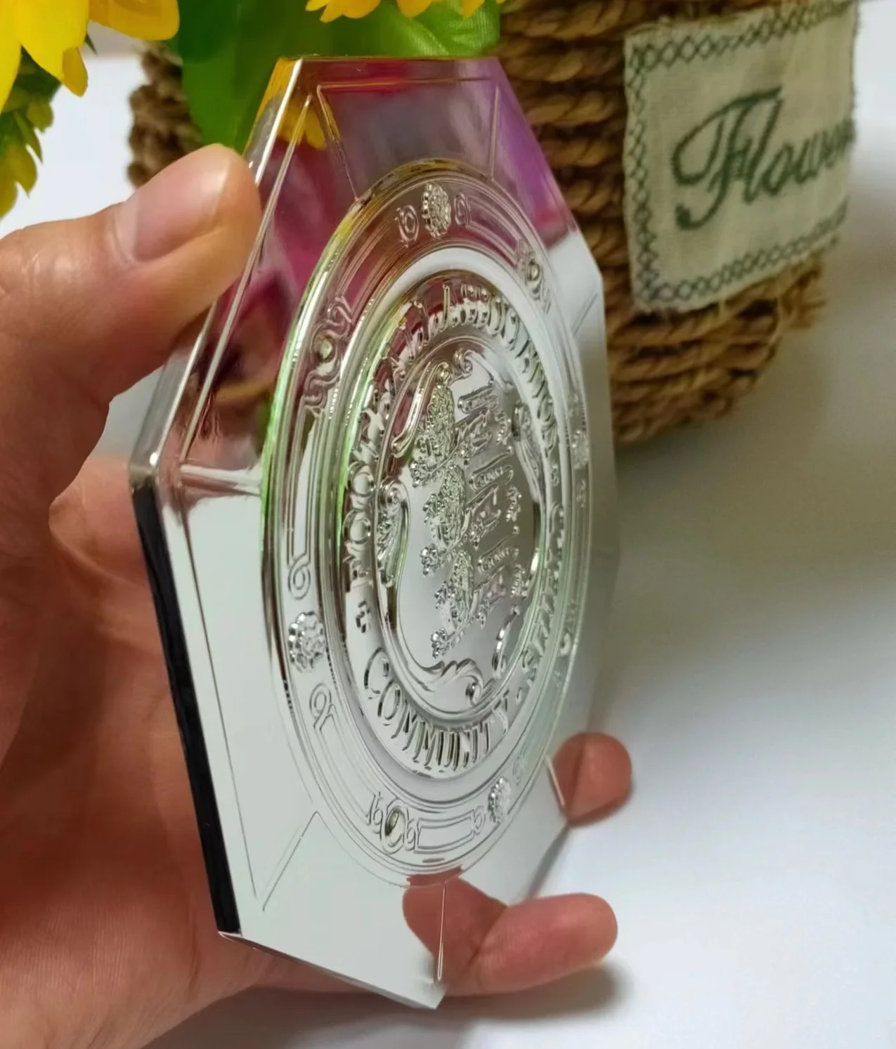15 CM Height Community Shield Trophy Metal Soccer For Collector