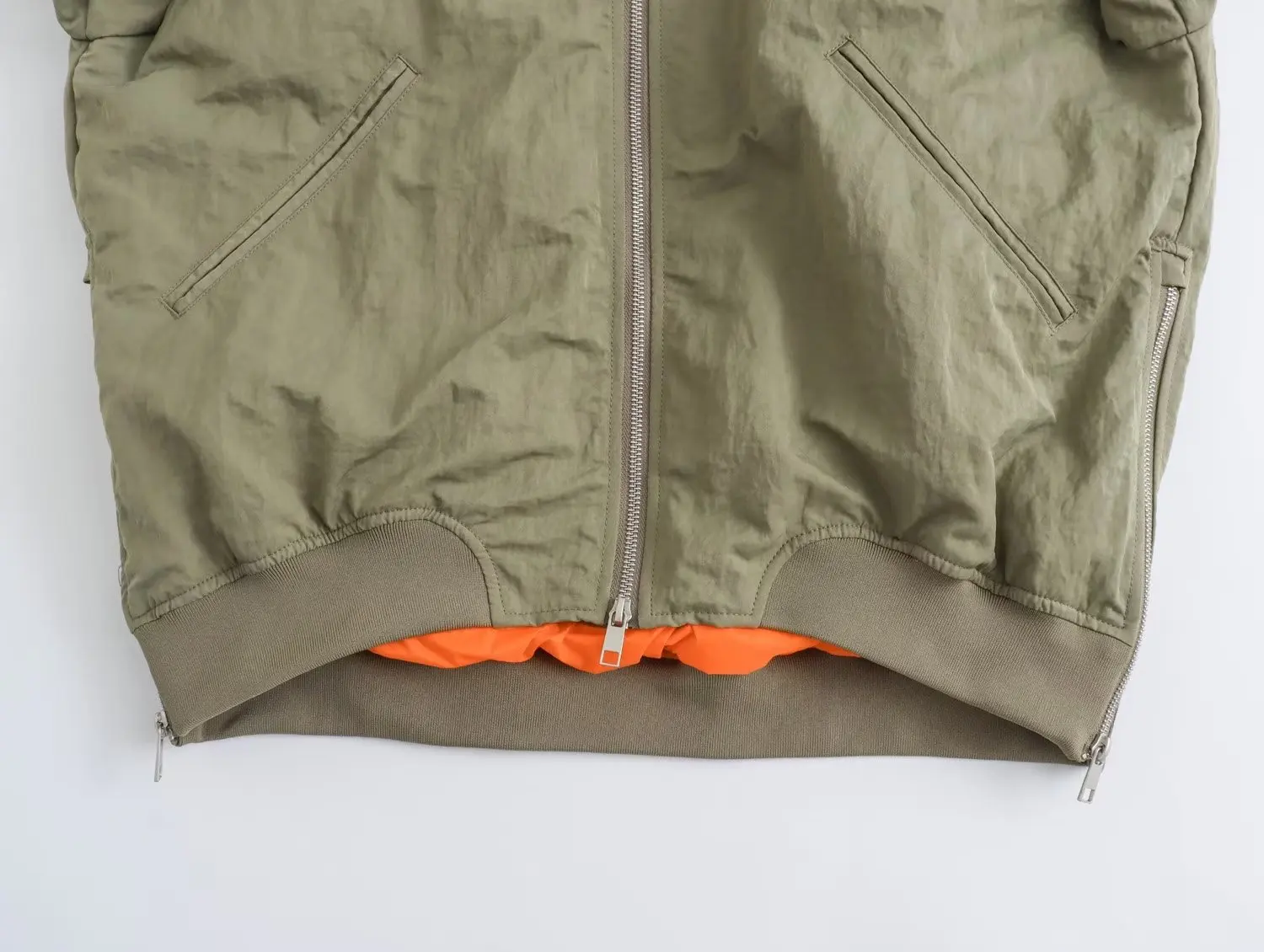 Dave&Di Autumn American Retro Boyfirned Fashion Jacket Military Bomber  Green Loose Coat For Women