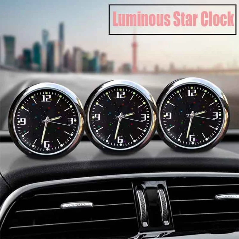Car Auto Gauge Clock Luminous Mini Automobiles Internal Air Vent