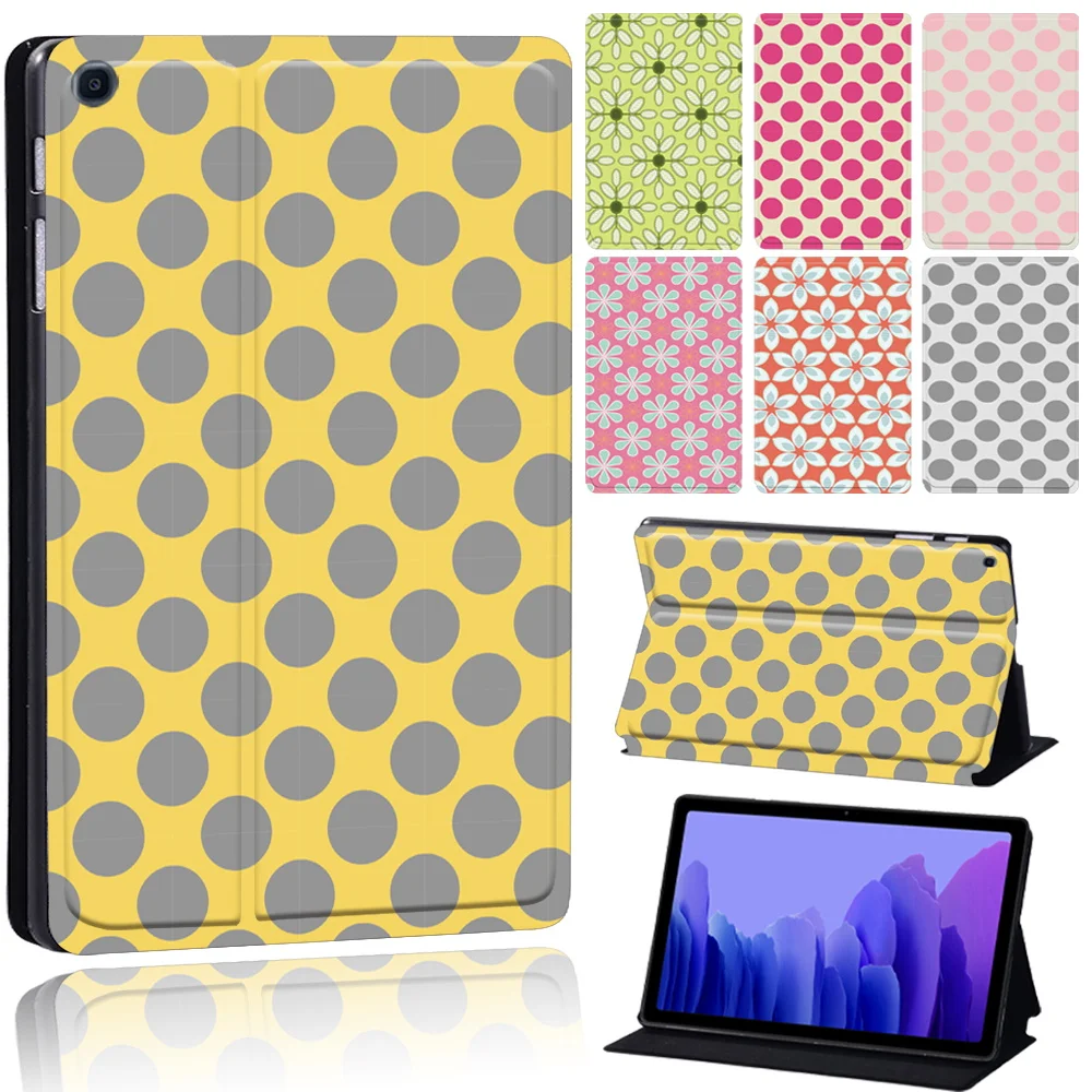 

For Samsung Galaxy Tab A7 Lite T220 8.7inch/Tab A7 10.4 T500/ Tab A 8.0 T290 Portable Tablet Case Fashion New Dots Print Cover