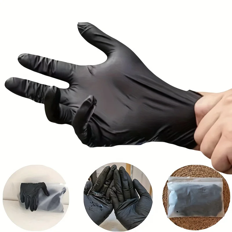 20/50/100pcs Heavy Duty Disposable Nitrile Gloves Waterproof Home Cleaning, Kitchen, Outdoor Household Cleaning Gloves