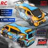 ZWN 2.4G RC CAR With Transparent PVC Body Radio Controlled Van Monster Trucks Freight Cars Model Toys for Boys Christmas Gift 4