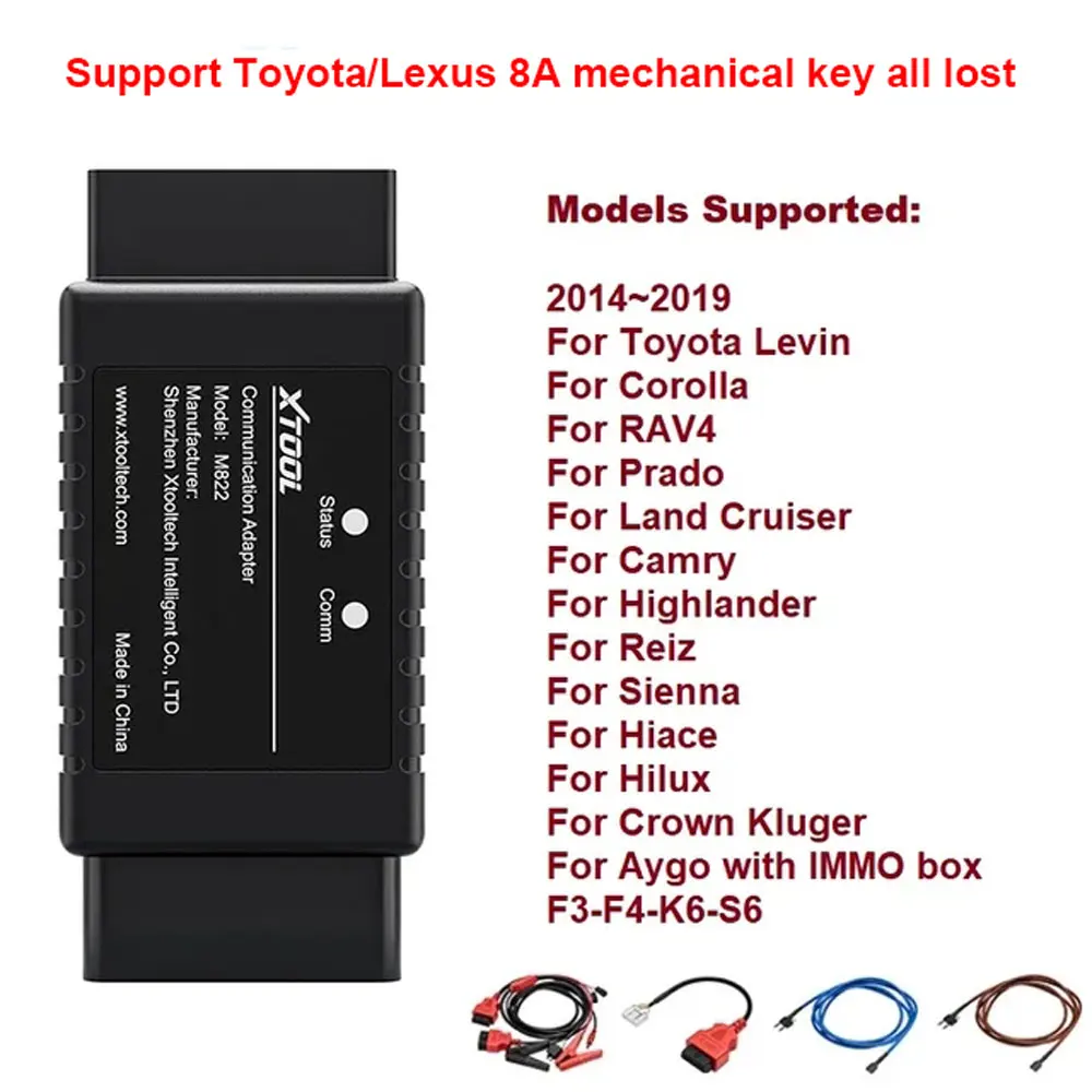 XTOOL Universal Key For Toyota 8A/4A Without Casing Key Programmer