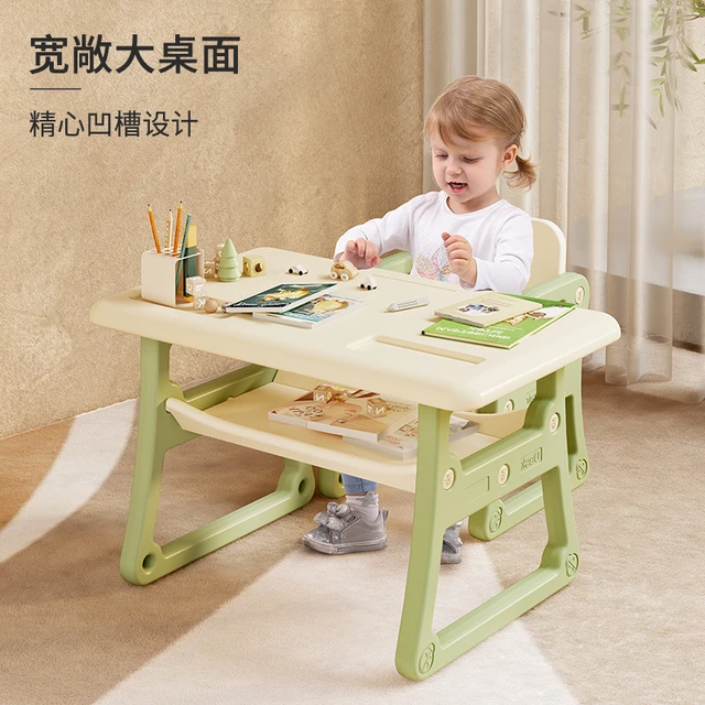 Ensemble de table et chaise en plastique pour enfants, meubles de travail à  domicile, table d'étude pour enfants, vente, 79.5x49.5x48.5cm - AliExpress