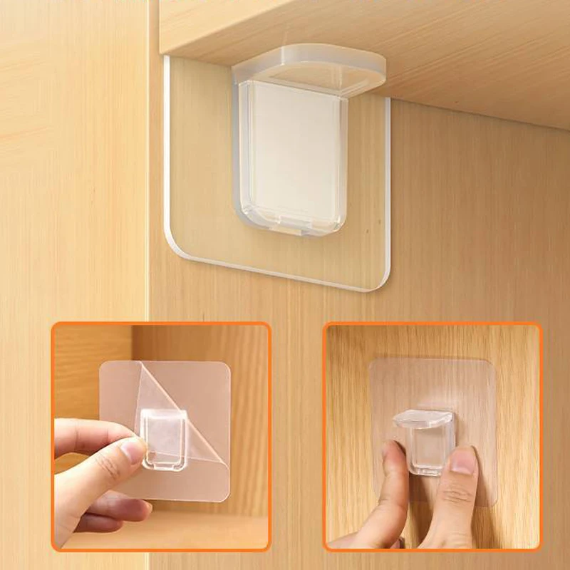 Adhesive Shelf Support Pegs Shelf  Wall Hanger Strong Holders High Quality Glue Free Punching Rack Kitchen Bathroom Accessories