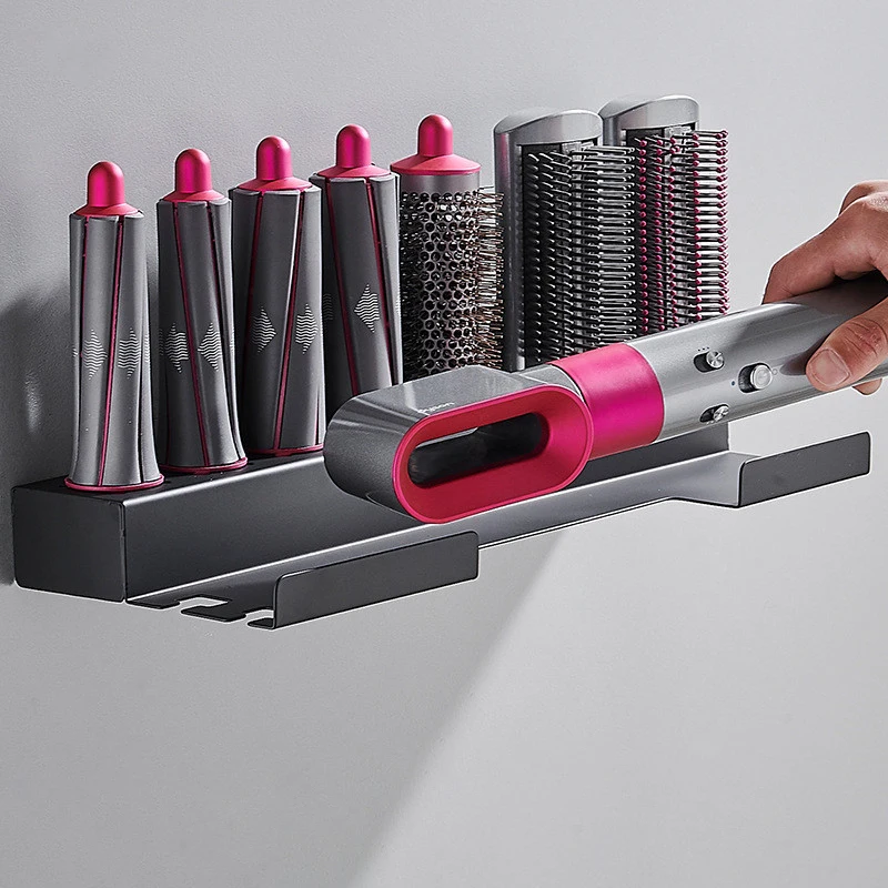 

Wall-Mounted Curler Storage Rack Stand Suitable for Dyson Airwrap Bracket Pasted Curling Tool Organizer Bathroom Accessories