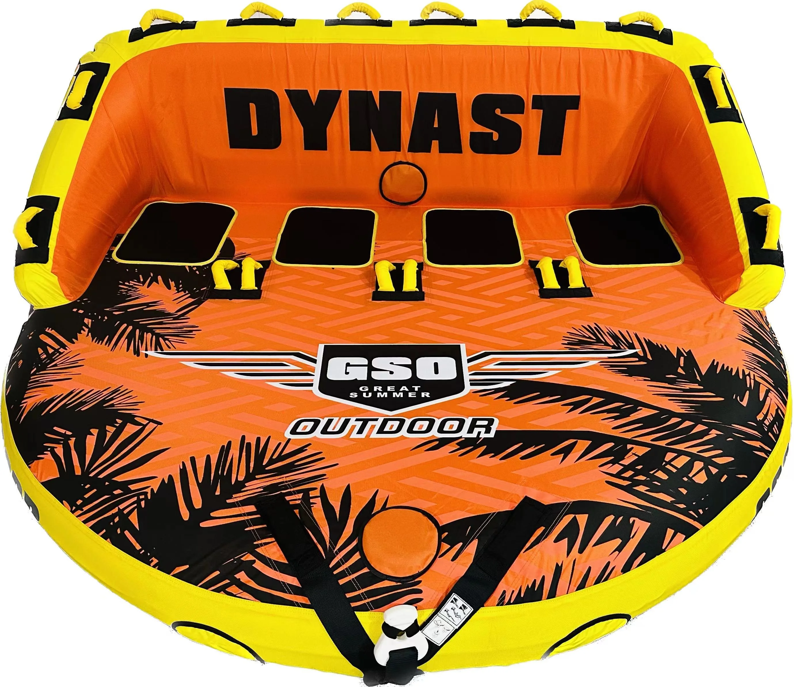 DYNAST 4P Inflatable Towable Tube for Boating Dual Tow Points Premium ...