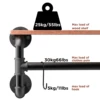 Wall Mounted Clothes Rail Industrial Pipe Garment Rack Clothes Hanging Rod Space-Saving 6