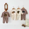 Spring Autumn New Newborn Kid Baby 1-4Y Boy Girl Clothes Set Infant Sweatshirt Set Long Sleeve Pullover Top Pant Suit Outfit 3