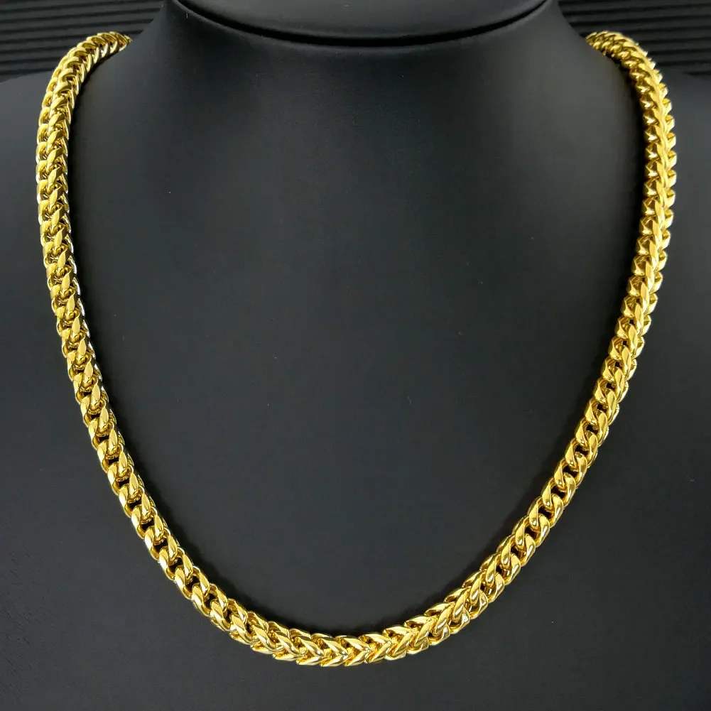 

Stainless Steel Twisted Chain Necklace 6mm band width
