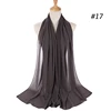 Voile musulman en mousseline pour femme, long et uni, en mousseline bulle, foulard hijab en mousseline pour femme musulmane