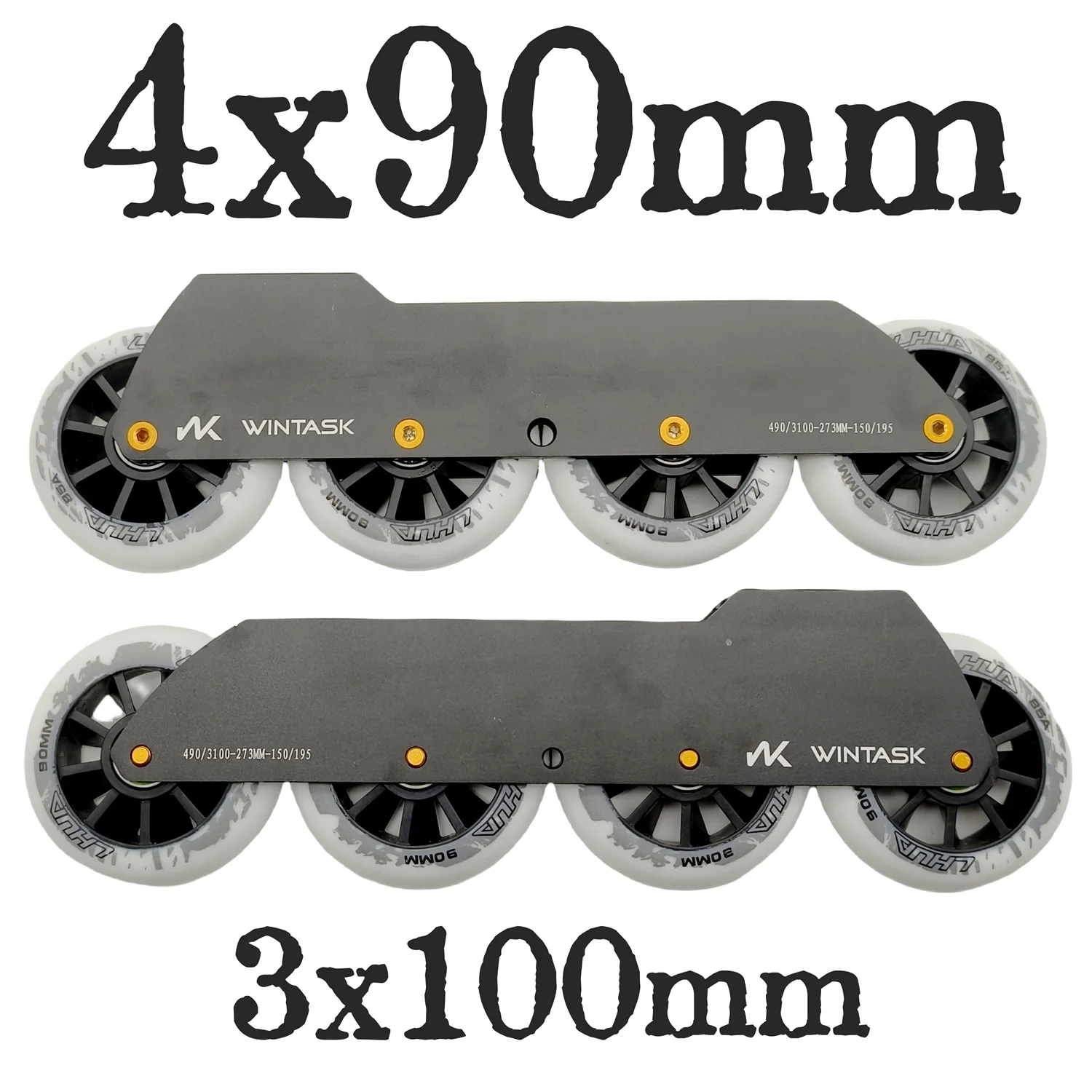 Speed Skate frame 3x100mm 4x90mm 150-195mm wheel 85a