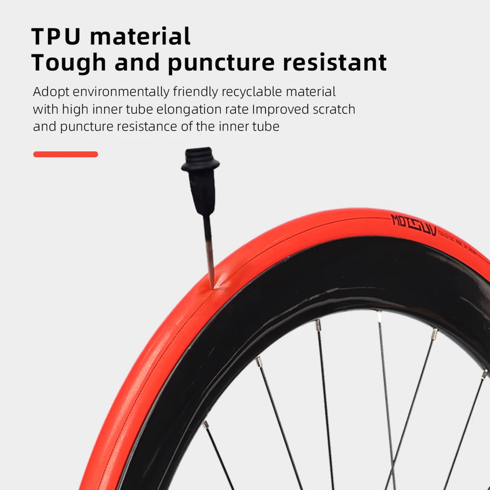 Chambre à air ultralégère en TPU BMX, pour pneus de vélo, 16 pouces, 18 , 20, 22, 24, 1.0-2.5, Valve ançaise 45/65MM  18