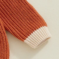 0-36M Newborn Halloween Knit Sweater Long Sleeve Round Neck Letter Print Pullover Knitwear For Baby Boys And Girls 5