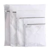 White Durable Large Washing Laundry Bag Mesh Organizer Net Dirty Bra Socks Underwear Shoe Storag Wash Machine Cover Clothes 6