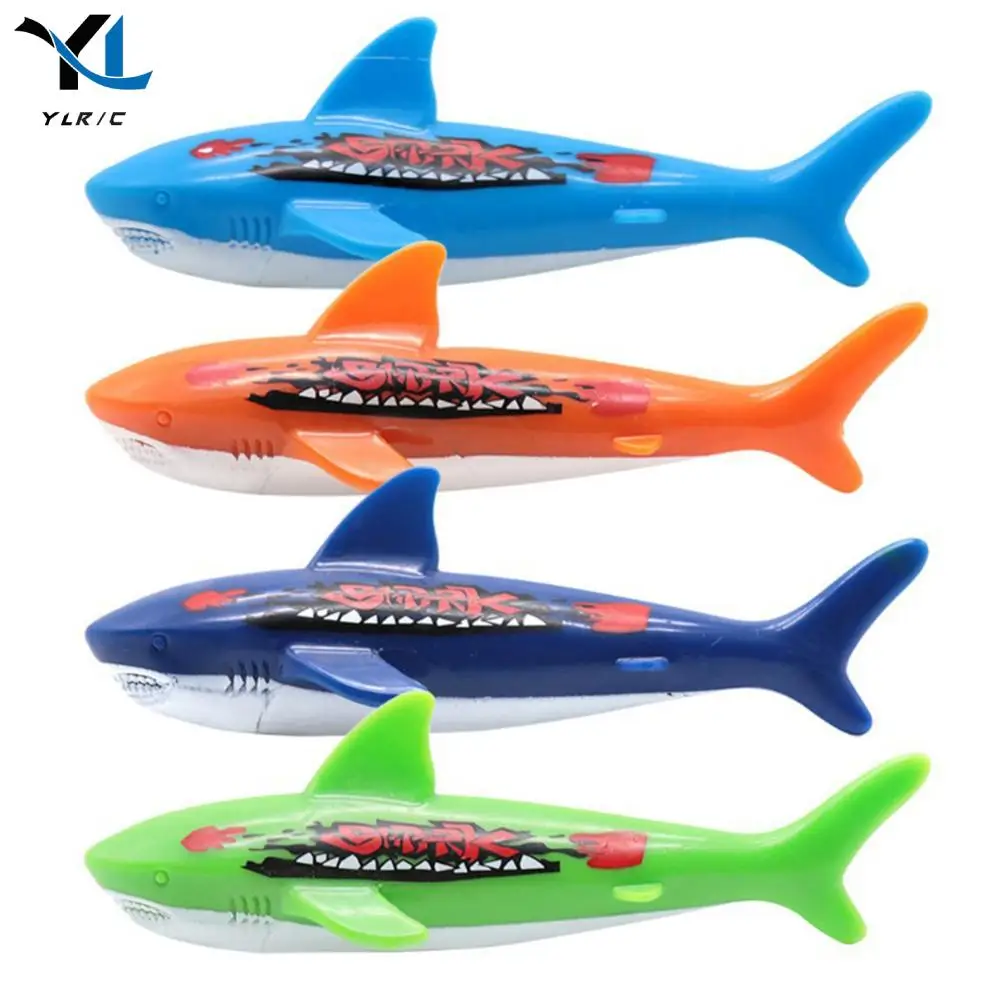 4Pcs Diving Shark Toys Multicolor Underwater Torpedo Toy Swimming Pool Throwing Toys Beach Pool Accessories