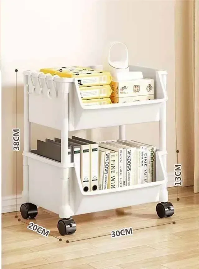Trolley Bookshelf Kitchen, Living Room, Bedroom, Storage Shelf Kitchen Corner Slit Storage Cabinet Bathroom Home Organizer