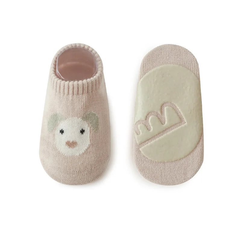 5Pairs/lot 2024 New 0-5Years Anti-slip Non Skid Ankle Socks With Grips For Baby Toddler Kids Boys Girls All Seasons Cotton Socks 4