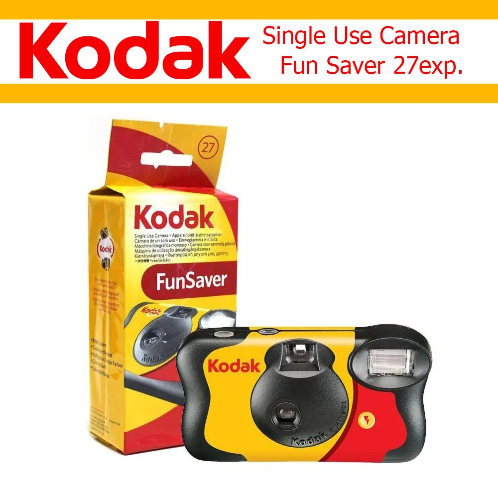 1-5PCS Kodak Single Use Disposable Film Camera 27 Sheets Exposure Photos (  Daylight / HD Power Flash / Waterproof )Camera - AliExpress