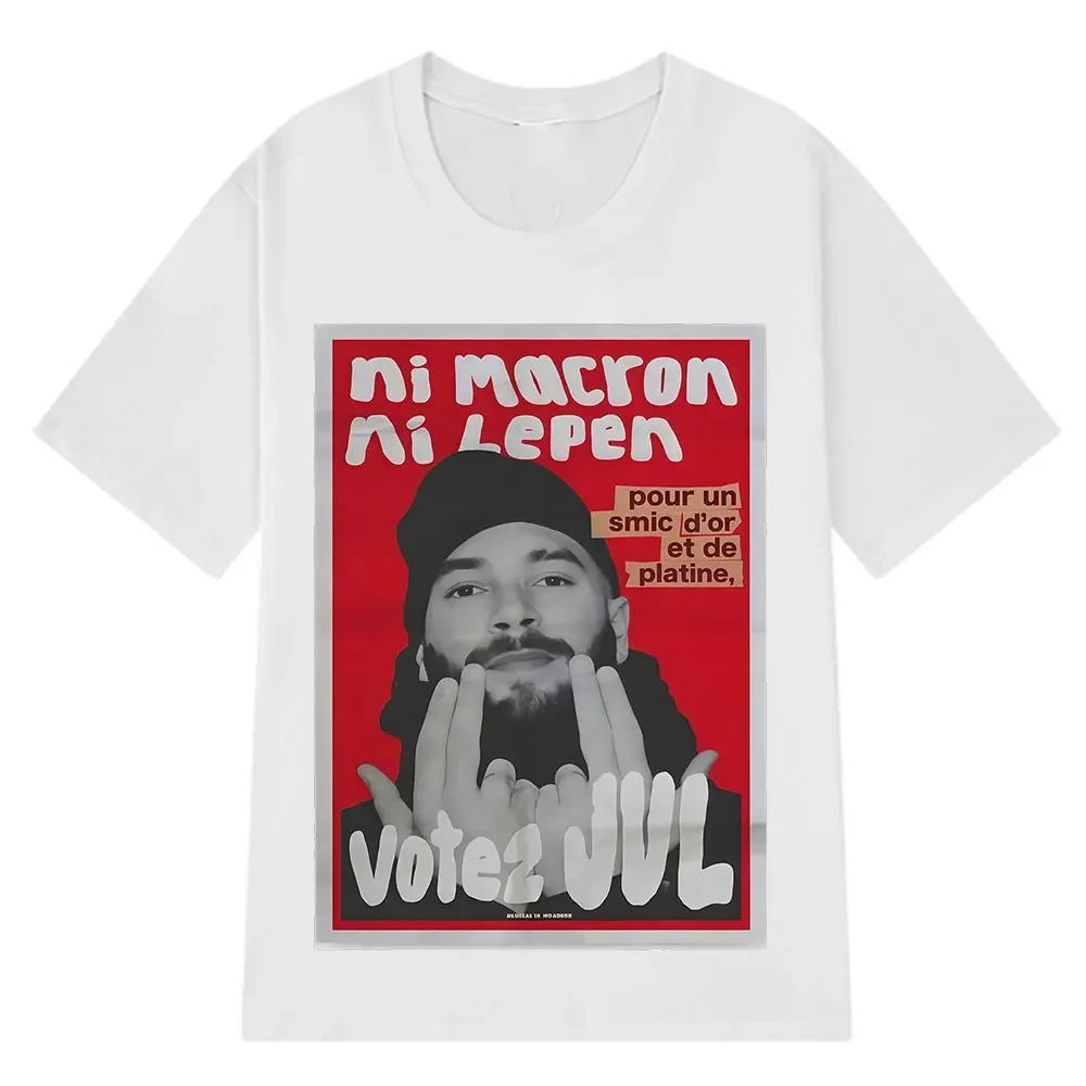 French Rapper Vote JUL Fashion Graphics T-shirts Men Women Hip-hop T-shirt Short-sleeved Casual T Shirt Streetwear Clothing 3