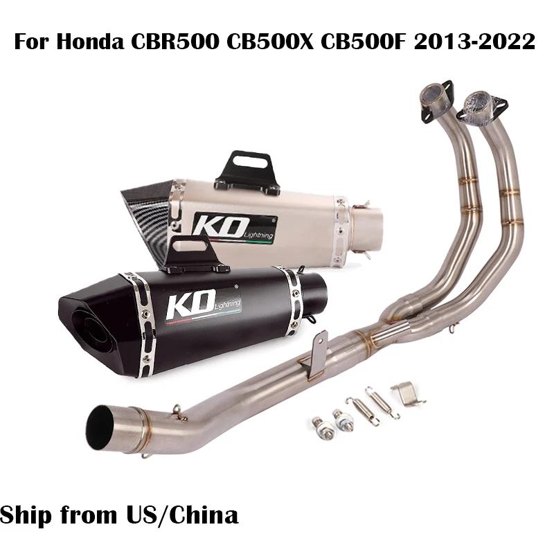 

Для Honda CBR500 CB500X CB500F 2013-2022 полная выхлопная система скользящий глушитель с глушителем спереди соединение Соединительная труба