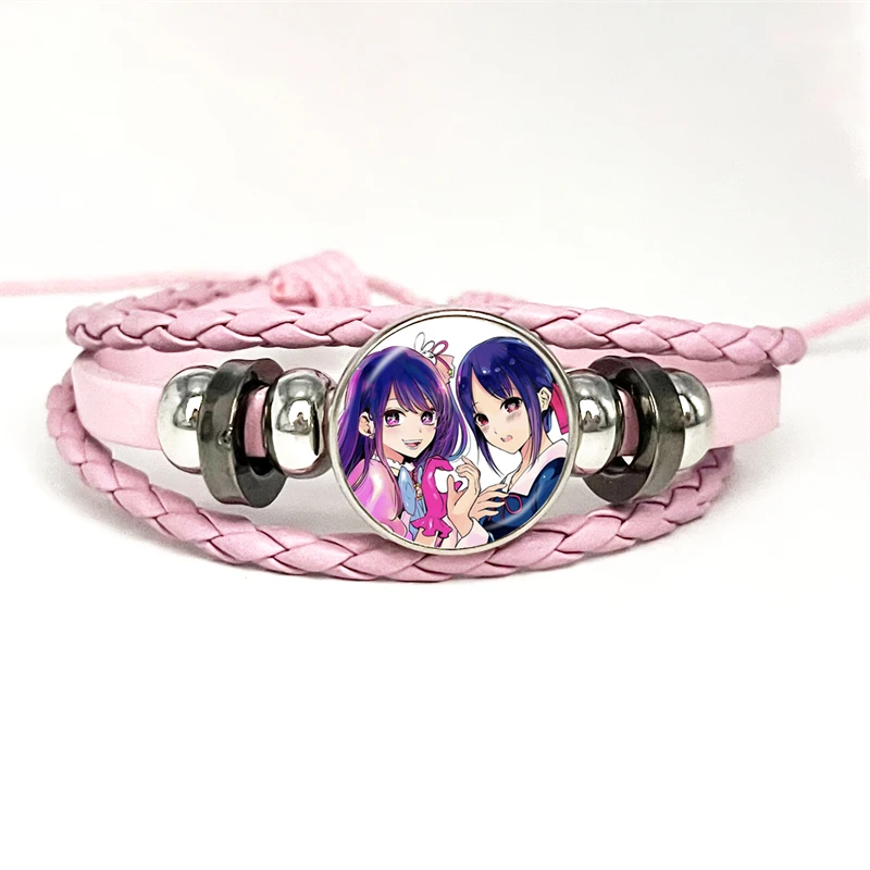Anime Oshi No Ko Glass Leather Bracelets Cosplay Bracelet & Bangles