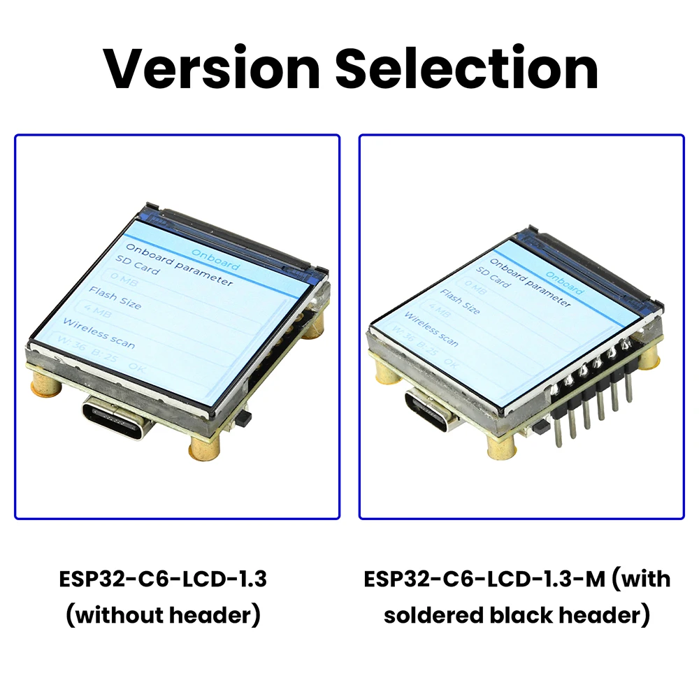 รูปสินค้า บอร์ดพัฒนา ESP32-C6 จอ LCD 240x240 สำหรับ AIoT