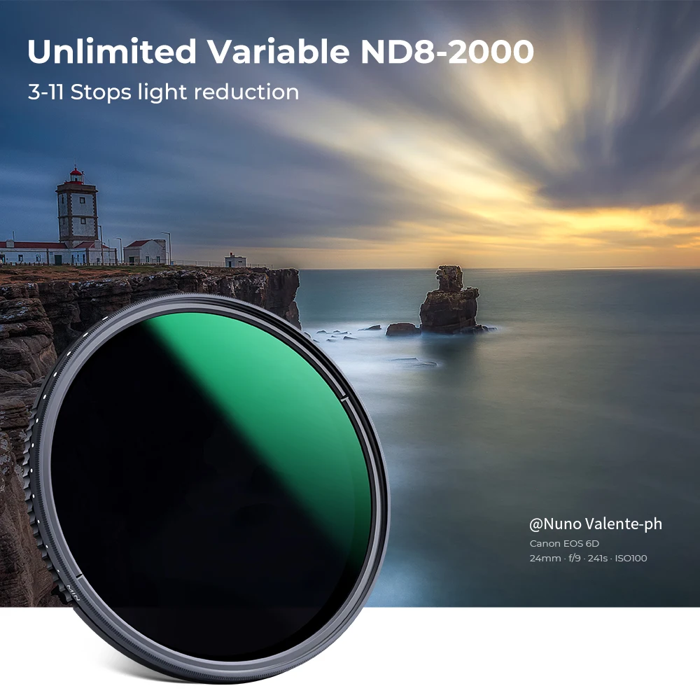 Description Picture 5 of itemK&F Concept Nano D Series 49-82mm ND8-ND2000 ND Filter for Camera Lens Variable Neutral Density with 24 Multi-Resistant Coating