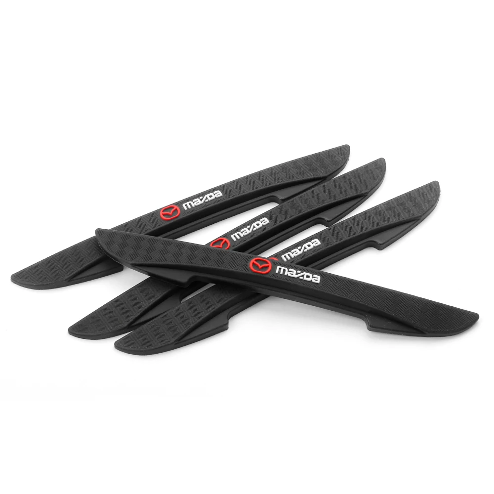 4Pcs 자동차 도어 사이드 스트립 보호대 고무 가장자리 충돌 방지 범퍼 스티커 마즈다 3 CX5 CX7 Demio Axela MX30 CX30 CX3 RX-8