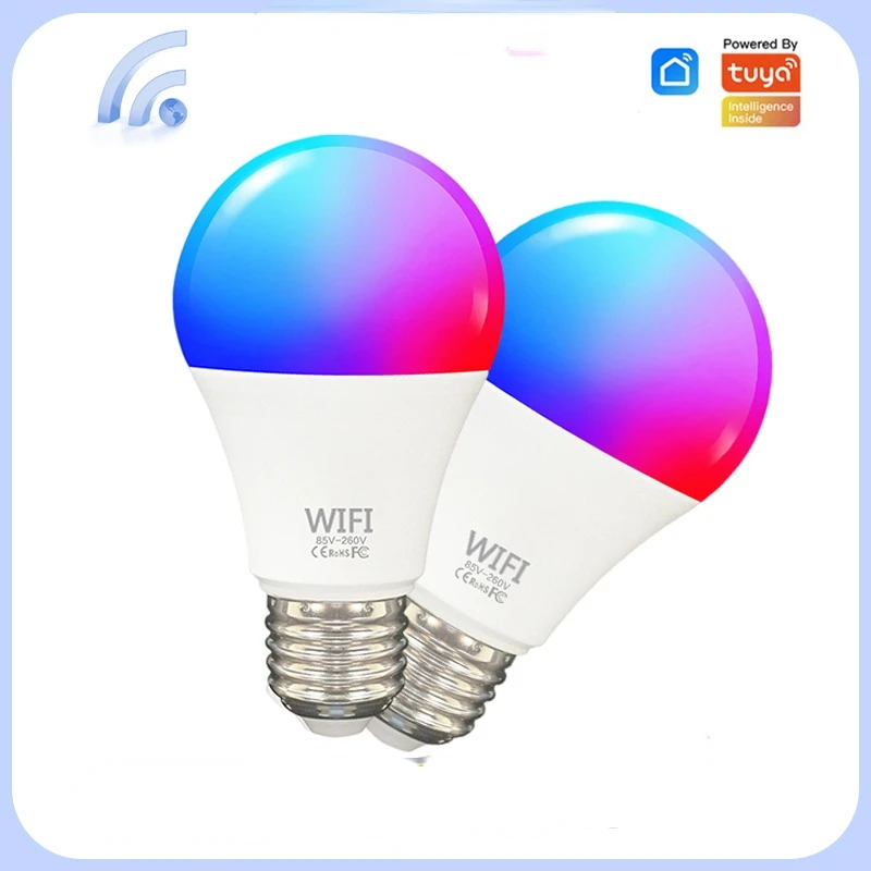 15W E27 WiFi Smart Light Bulb RGB Dimmable Led Light Smart Lamp ...