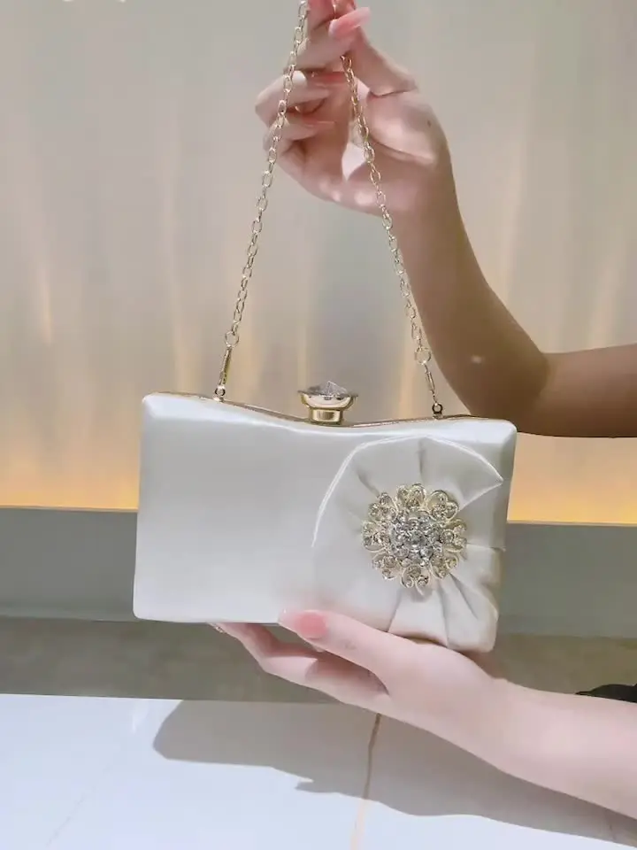 Borsa Da Sera Blu Per Donna, Clutch Da Festa, Borsa Da Sposa, Borsa Da Sera Per Ballo Con Effetto Ghiacciato Luccicante | SHEIN ALIA