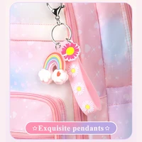 Beautiful Backpack for Girls Kids New Fashion Primary School Cute Beautiful Travel Students Bag Pink Large Capacity 3