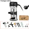 220V 2000W Electric Trimmer router 6.35mm & 8mm Woodworking Wood Milling Engraving Slotting Trimming Machine Hand Carving Router 6
