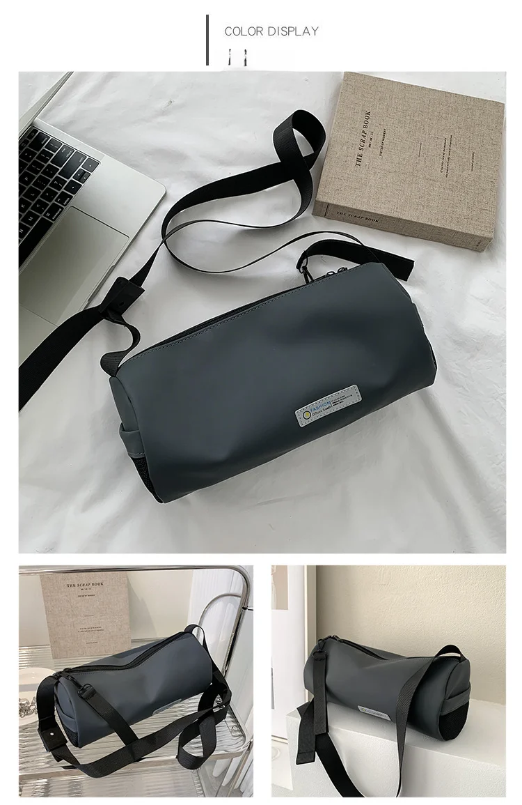 Moderna cilindrična torba, ženska torba, nova trendi, lagana torba preko ramena za sport i slobodno vrijeme, torba za rame velikog kapaciteta_voghion.com