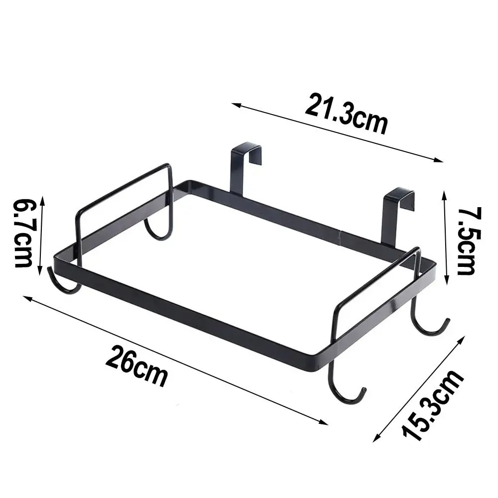 Strong Space Saving Kitchen Garbage Bag Holder Metal Cupboard Door Back Hanging Garbage Hanger Kitchen Organizer