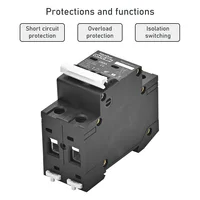 Disjoncteur MCB 2P DC100V 150V 200V 250V 500V 1000V, tension DC 16A 20A 25A 32A 40A 50A 63A, protecteur de batterie pour panneau solaire 3