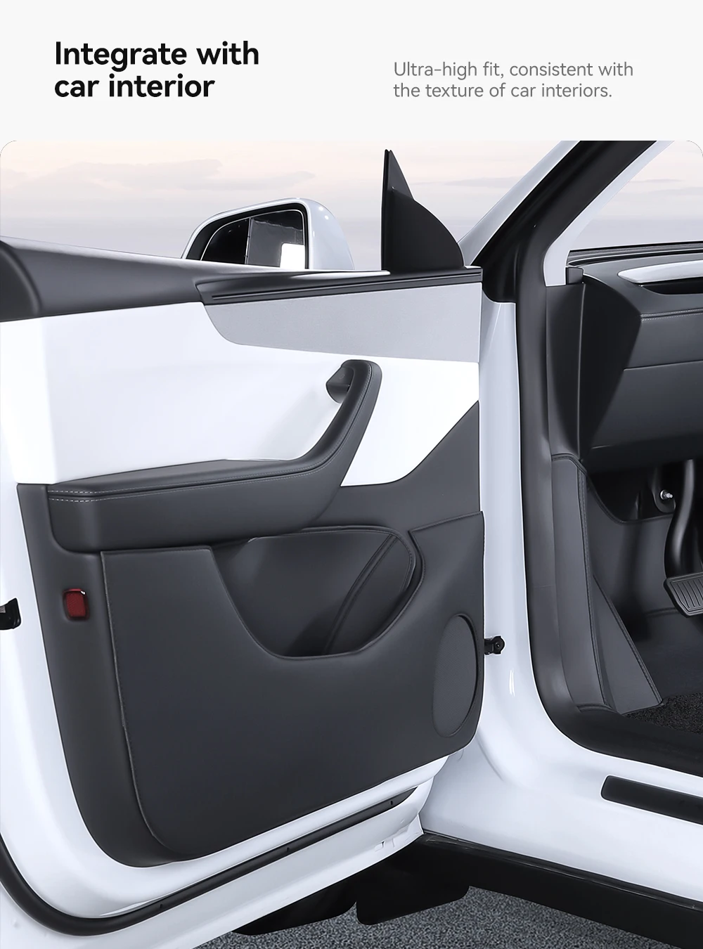 For Tesla Model Y 2025 Juniper Leather Trunk Mats Rear Seat Back Protector Pad F