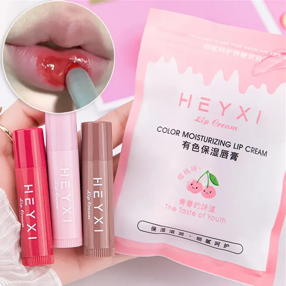Colored Lip Balm Cute Moisturizing Lip Tint Long Lasting Waterproof Change Color Lipstick Anti Cracking Women Lips Care Makeup