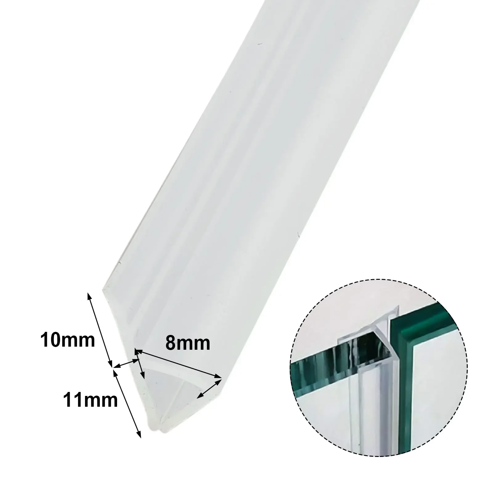 Silicone Seal Strip 2M 6/8/10/12mm Screen Door Bathroom Shower Water Door Draft Blocker Acoustic Insulation Strip