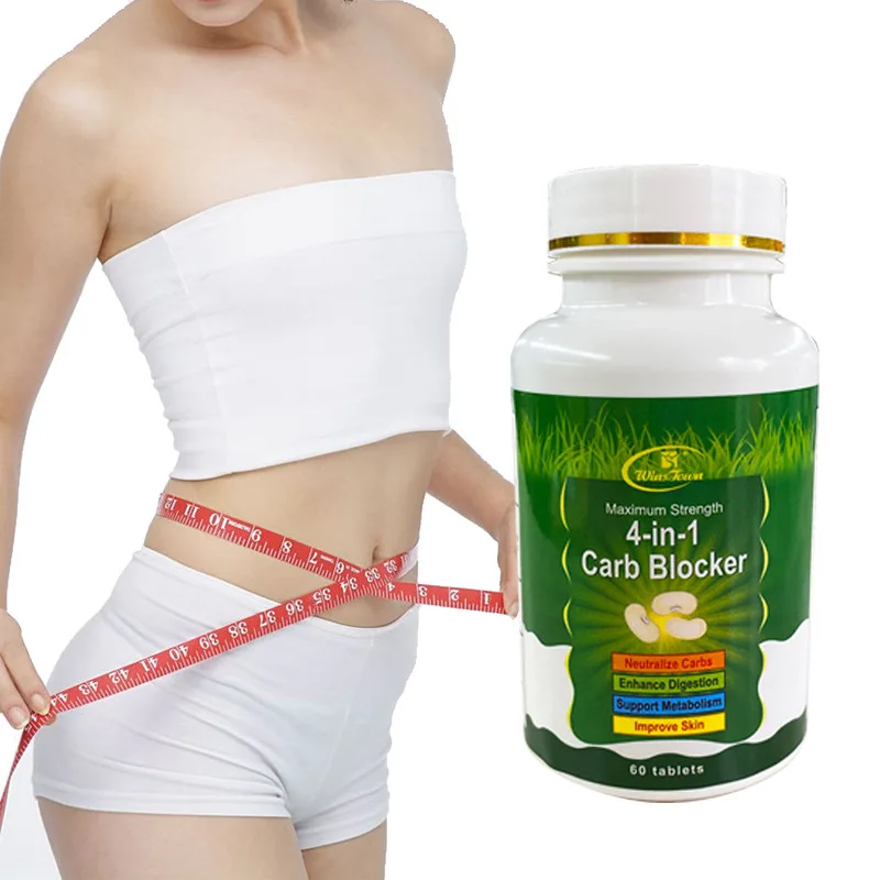 4 In 1 Carb Blocker Tablet Plant Digestive Healthy Digestion Break Down Fats Carbohydrates Proteins 60 Pills