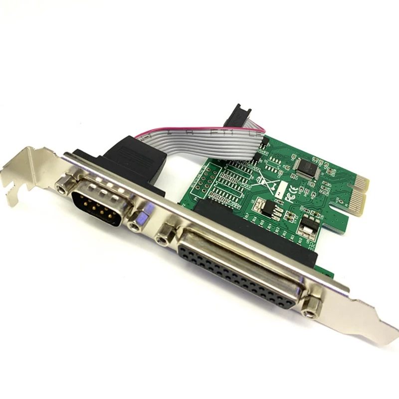 RS232 Serial Port Expansion Card PCIE To Com+LTP LTP To PCI-E PCI Express Card Adapter Converter