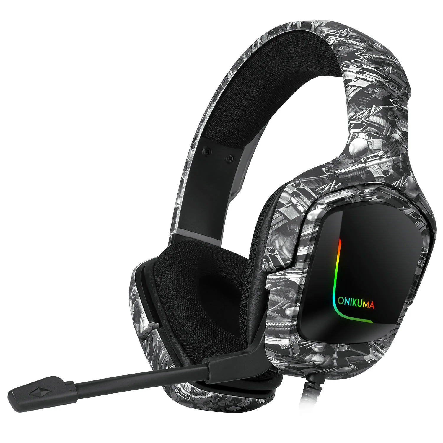 Onikuma K20 Camouflage Earphones Head Mounted Wired Desktop Laptop Esports Gaming Earphones Stereoscopic Sound Effects Boys Gift