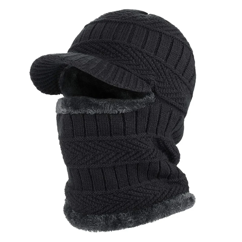 

Winter Hat for Men Skullies Beanies Hats Winter Beanies for Men Women Wool Scarf Cap Balaclava Mask Bonnet Knitted Hat for Women