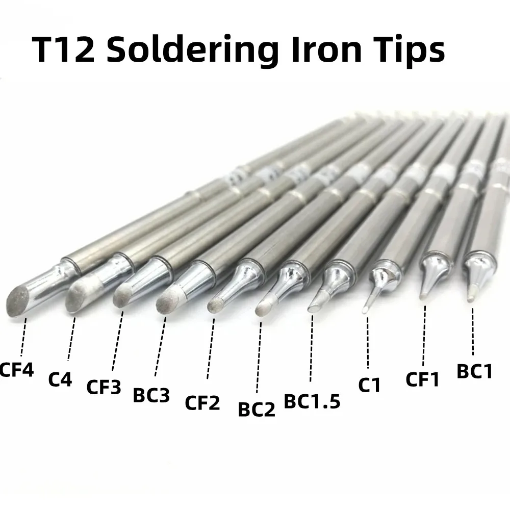 Soldering Iron Head Tips T12 Series Replacement Tip T12-BC2 BCF2 BC3 BCF3 BCF4 C4 BCF1 BC1 C1 BC1.5 For FX951 FX-952 T12-942